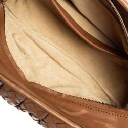 Pre Owned Bottega Veneta Brown Intrecciato Leather Braided Handle Satchel