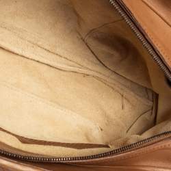 Pre Owned Bottega Veneta Brown Intrecciato Leather Braided Handle Satchel