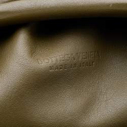 Pre Owned Bottega Veneta Olive Green Leather The Pouch Clutch