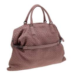 مملوكة مسبقًا Bottega Veneta Old Rose Intrecciato Leather Large Convertible Tote