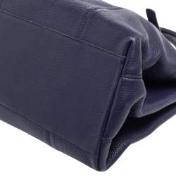 Bottega Veneta Blue Cervo Leather Medium Roma Tote
