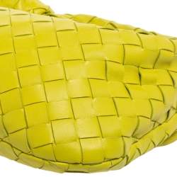 Pre Owned Bottega Veneta Apple Green Intrecciato Leather Mini BV Jodie Hobo