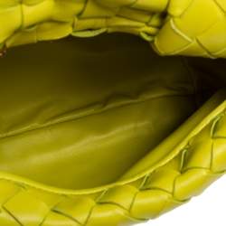 Pre Owned Bottega Veneta Apple Green Intrecciato Leather Mini BV Jodie Hobo