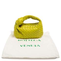 Pre Owned Bottega Veneta Apple Green Intrecciato Leather Mini BV Jodie Hobo