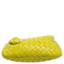 Pre Owned Bottega Veneta Apple Green Intrecciato Leather Mini BV Jodie Hobo