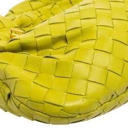 Pre Owned Bottega Veneta Apple Green Intrecciato Leather Mini BV Jodie Hobo