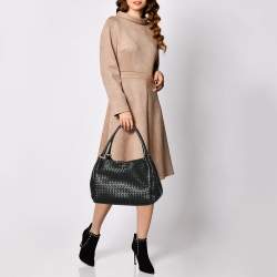 Pre Owned Bottega Veneta Black Intrecciato Leather Tote