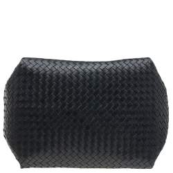 Pre Owned Bottega Veneta Black Intrecciato Leather Tote