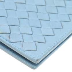 Bottega Veneta Light Blue Intrecciato Leather Wallet