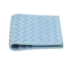 Bottega Veneta Light Blue Intrecciato Leather Wallet