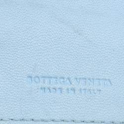 Bottega Veneta Light Blue Intrecciato Leather Wallet