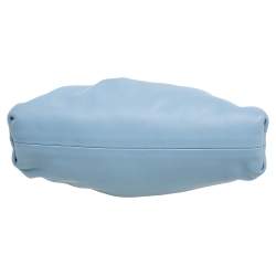 Pre Owned Bottega Veneta Blue Leather Mini The Pouch Bag