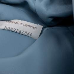 Pre Owned Bottega Veneta Blue Leather Mini The Pouch Bag