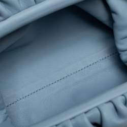 Pre Owned Bottega Veneta Blue Leather Mini The Pouch Bag