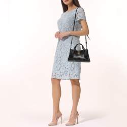 مملوكة مسبقًا حقيبة يد توتس بوتيغا فينيتا ميني روما جلد انترشياتو أسود