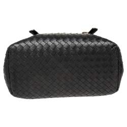 مملوكة مسبقًا حقيبة يد توتس بوتيغا فينيتا ميني روما جلد انترشياتو أسود