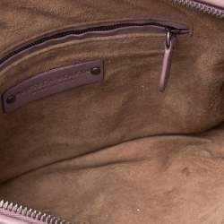 Pre Owned Bottega Veneta Mauve Intrecciato Leather Nodini Crossbody Bag