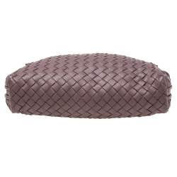 Pre Owned Bottega Veneta Mauve Intrecciato Leather Nodini Crossbody Bag