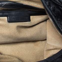 Pre Owned حقيبة هوبو بوتيغا فينيتا جلد إنترشياتو أسود