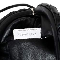 Pre Owned Bottega Veneta Black Intrecciato Leather Mini The Pouch Bag
