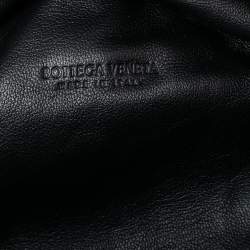 Pre Owned Bottega Veneta Black Intrecciato Leather Mini The Pouch Bag
