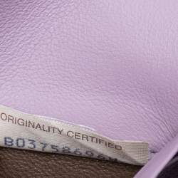 Pre Owned Bottega Veneta Lilac Ayers Flap Continental Wallet