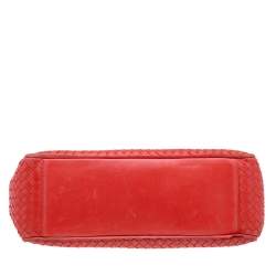 Pre Owned حقيبة يد توتس بوتيغا فينيتا جلد إنترشياتو أحمر