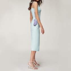 Pre Owned Bottega Veneta Purple Intrecciato Leather Wristlet Coin Purse