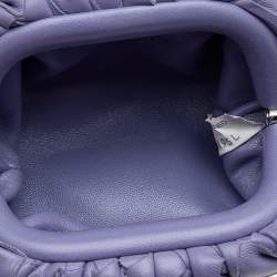 Pre Owned Bottega Veneta Purple Intrecciato Leather Wristlet Coin Purse