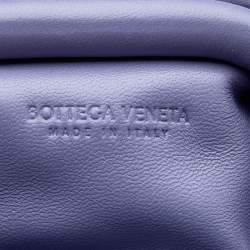 Pre Owned Bottega Veneta Purple Intrecciato Leather Wristlet Coin Purse