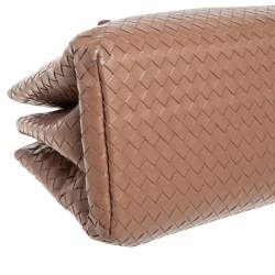 مملوكة مسبقًا حقيبة يد  توتس بوتيغا فينيتا روما  جلد إنترشياتو بني صغيرة