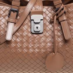 مملوكة مسبقًا حقيبة يد  توتس بوتيغا فينيتا روما  جلد إنترشياتو بني صغيرة