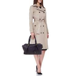 مملوكة مسبقًا حقيبة ساتشل بوتيغا فينيتا مونتايغن جلد إنترشياتو بنفسجي 