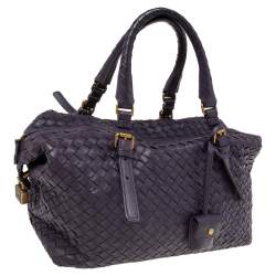 مملوكة مسبقًا حقيبة ساتشل بوتيغا فينيتا مونتايغن جلد إنترشياتو بنفسجي 