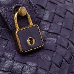 مملوكة مسبقًا حقيبة ساتشل بوتيغا فينيتا مونتايغن جلد إنترشياتو بنفسجي 