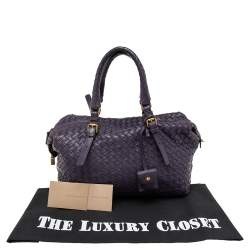 مملوكة مسبقًا حقيبة ساتشل بوتيغا فينيتا مونتايغن جلد إنترشياتو بنفسجي 