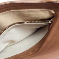 Pre Owned Bottega Veneta Cream Python Flap Clutch