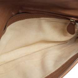 Pre Owned Bottega Veneta Cream Python Flap Clutch