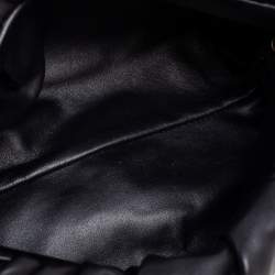Pre Owned Bottega Veneta Black Leather Chain Pouch Clutch