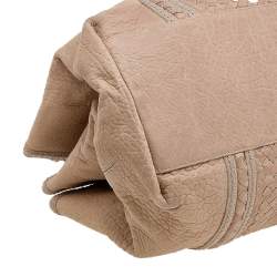 Pre Owned Bottega Veneta Beige Intrecciato Leather Medium Roma Tote