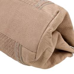 Pre Owned Bottega Veneta Beige Intrecciato Leather Medium Roma Tote