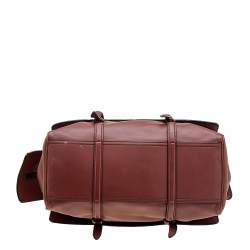 Pre Owned Bottega Veneta Rust Red Intrecciato Leather Monaco Satchel