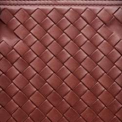Pre Owned Bottega Veneta Rust Red Intrecciato Leather Monaco Satchel