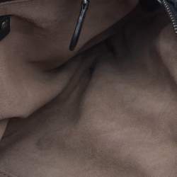 Pre Owned Bottega Veneta Black Snakeskin and Intrecciato Leather Shoulder Bag