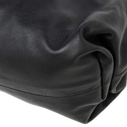 Pre Owned Bottega Veneta Black Leather Chain Pouch