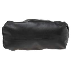 Pre Owned Bottega Veneta Black Leather Chain Pouch
