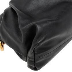 Pre Owned Bottega Veneta Black Leather Chain Pouch