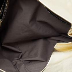 Pre Owned Bottega Veneta Metallic Gold Leather Intrecciato Aquilone Fortune Cookie Hobo