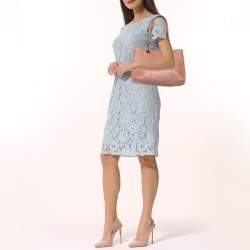 مملوكة مسبقًا Bottega Veneta Old Rose Intrecciato Leather Olimpia Chain Tote