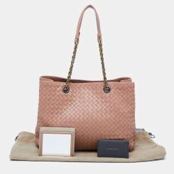 مملوكة مسبقًا Bottega Veneta Old Rose Intrecciato Leather Olimpia Chain Tote